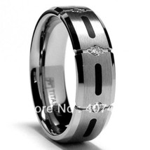 Free Shipping Hot Selling Unique 7MM Titanium Ring Wedding Band with Resin Inlay - £30.94 GBP