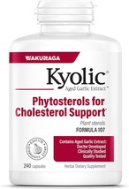 Kyolic Aged Garlic Extract Formula 107, Phytosterols for Cholesterol Support, 24 - £51.15 GBP