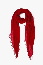 Chan Luu Cashmere And Silk Scarf In Biking Red 62&quot; X 58&quot; Nwt - £129.44 GBP
