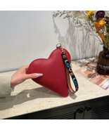 Black and Red Heart Cell Phone Purse Wallet Handbag Leather - $236.66 MXN