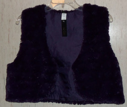 Nwt Womens APT.9 Purple Retro Faux Fur Vest Size S/M - £18.64 GBP