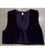 NWT WOMENS APT.9 PURPLE RETRO FAUX FUR VEST   SIZE S/M - $23.33