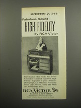 1955 RCA Victor Mark III Model 6HF3 Phonograph Ad - Fabulous Sound! - $18.49