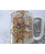 Otagiri Carousel Horses Decorative Coffee Mug Cup Japan Hobby Horse Tan ... - $16.99