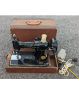 Vintage Sewmor Tip Top Sewing Machine Model 303 w/ Foot Pedal &amp; Case As ... - £77.59 GBP
