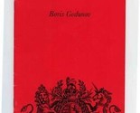 Royal Opera House Boris Godunow 1971 Program Kiri Te Kanawa Boris Christoff - $17.82