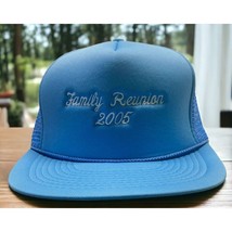 Family Reunion Trucker Hat Snapback Cap 2005 Mohrs Baby Blue Solid Pattern - $24.87