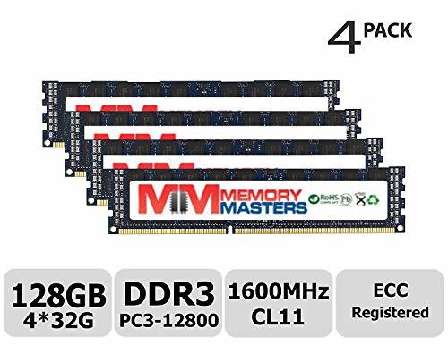 MemoryMasters 128GB Kit (4x32GB) DDR3 1600MHz PC3-12800 Registered ECC 1.5V CL11 - $570.23