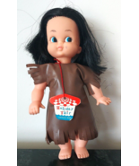 Vintage Holiday Fair Native American Girl Doll Kitsch 1970 - $19.79