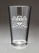 Crawford Irish Coat of Arms Pint Glasses (Sand Etched) - £54.52 GBP