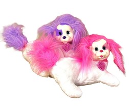 Puppy Surprise Plush Purple Pink Hair 2 Mommy Dogs Just Play 2014 NO PUPPIES - £9.22 GBP