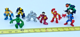 Hasbro Super Hero Squad Marvel  Mini Action Figures Lot of 8 Iron Man Wolverine - $19.80