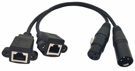 One Pair Of Traovien Xlr To Rj45 Adapter Cables, Xlr 3 Pin Male And Female, 1Ft. - £24.43 GBP