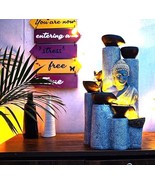 Table Top Buddha Fountain Poly Resin Black Friday Christmas Diwali  Labo... - $99.00