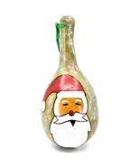 Hand Painted Double Sided Holly &amp; Jolly Santa Calabash Gourd Holiday Orn... - £3.94 GBP