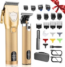 Hair Clippers Kit (Gold) From Vsmooth Professional Barber Clippers Cordless Hair - £64.44 GBP