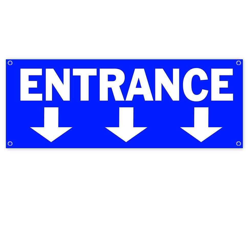 ENTRANCE DOWN CLEARANCE BANNER Advertising Vinyl  Flag Sign INV - $9.91