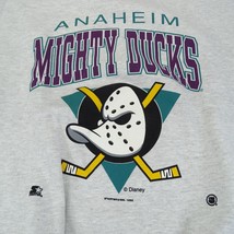 New Vintage 90s Starter Mighty Ducks Hockey Crew Neck Sweatshirt Sz L Ov... - £87.28 GBP