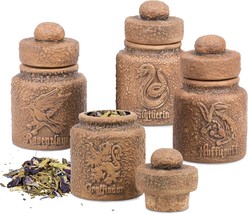 Seven20 Harry Potter Ceramic Spice Jars With Hogwarts Houses, Set, 1.45 Oz Each - £31.96 GBP