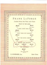 Before The Crucifix (sheet music) by Frank LaForge, in F minor - $5.00