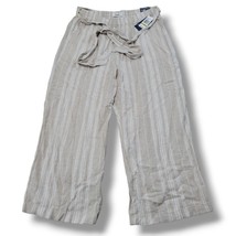 Angels Forever Young Pants Size 14 W35&quot; x L25&quot; Casual Wide Leg Pants Linen Blend - £24.20 GBP