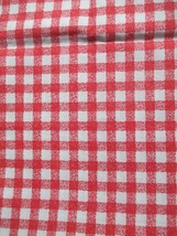 Fabric Concord 1/2&quot; Red and White Gingham Check to Quilt Craft 17&quot; x 22&quot;... - $2.50