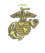 USMC Marines EGA 4sizes digitized filled embroidery design Digital Download - $7.48 CAD