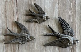 Vintage Burwood Prod Co Faux Wood Birds 1983 Set Of 3 Wall Decor Made in USA - $28.80