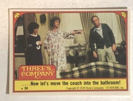 Three’s Company trading card Sticker Vintage 1978 #36 Audra Lindley Norman Fell - £1.97 GBP
