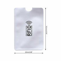 5 Pieces RFID Secure Protection Blocking Credit Debit and ID Card Sleeve - £5.23 GBP