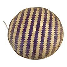 Basket African Winnowing Woven Reed Tray Kenya 11.5&quot; Centerpiece Fruit Storage - £40.68 GBP