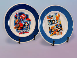 Disneyland 60th Anniversary Disney Decades Plates Set of 2 7in - $23.99