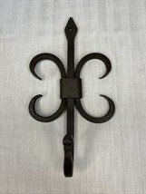 Hand Forged Fleur De Lis Coat Hooks Hook Hall Tree Hat Dog Leash Fluer - £7.97 GBP