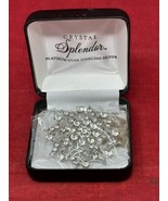 NEW Stunning Crystal Splendor Brooch Pin Platinum over Sterling Silver S... - £38.91 GBP