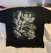 Marijuana Sexy Women Joint Kush Tattoo Motorcycle Happy Time 4:20 T-SHIRT Shirt - £8.86 GBP+