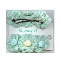 2 pair pretty soft green hair clips and finger clips thumb200