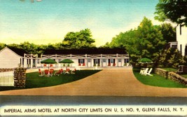 Vintage POSTCARD-IMPERIAL Arms Motel At North City Limits, Glen Falls, Ny BK30 - £2.37 GBP