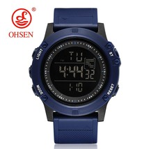 OHSEN Black Digital Sports Watches Men Waterproof LED Military Watch Fashion Wri - £22.53 GBP