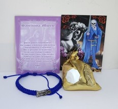 Amuleto De La Santa Muerte Dorado Atrae Dinero Suerte Y Proteccion Instrucciones - £15.77 GBP