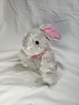Dandee Spring Easter Bunny Rabbit Plush Gray And Pink 6&quot; - £13.99 GBP