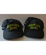 NEW Lot of 2 Heineken Amstel Light Mardis Gras 2001 Black Adjustable Bal... - $29.70