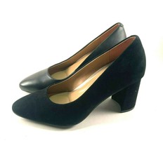 Aerosoles Bette Black Leather Mid Heel Almond Toe Pumps Choose Material/Size  - £79.11 GBP