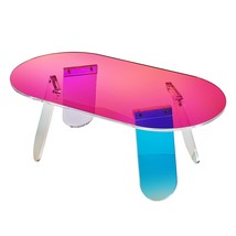VEVOR Acrylic Coffee Table, Iridescent Acrylic End Table, 13.8 inch high Colorfu - $3,389.18 MXN