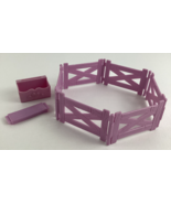 Fisher Price Loving Family Dollhouse Stable Replacement Purple Fence Vin... - $46.99 CAD