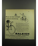 1955 Raleigh Bicycle Ad - How to lose weight without straining - £14.55 GBP