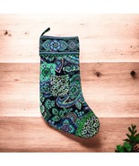 Vera Bradley Blue Rhapsody Christmas Stocking 17” With Jingle Bell Pocket  - $19.53