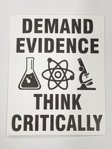 Demand Evidence Think Critically Science Theme Sticker Decal Black and W... - £2.45 GBP