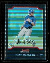 2004 Topps Bowman Chrome Refractor Baseball Card #92 Hank Blalock Texas Rangers - £11.63 GBP