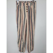 American Eagle Pull On Pants Small Womens High Rise Multicolored Striped... - £16.89 GBP