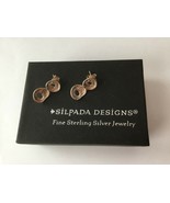 SILPADA P1988 Hammered Sterling Silver Circle Dangle Post Earrings ~ Israel - $492.55 MXN